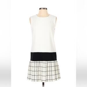 Name. I AM White drop waist pleated skirt dress, size 3 by Noriyuki Shimizu